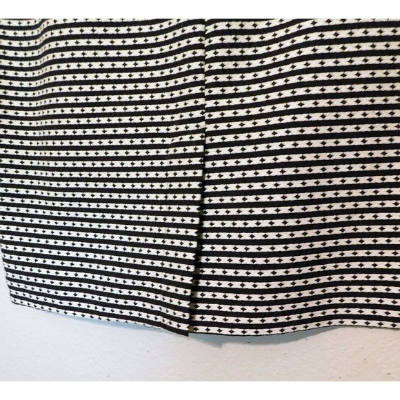 Merona Skirt 18 Black White Diamond Lined Pockets Cotton Polyester Blend NEW - Picture 5 of 7